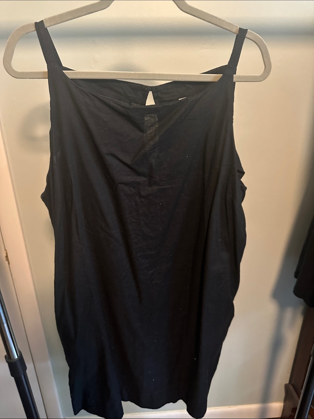 GAP Black Apron Neck Linen Dress
